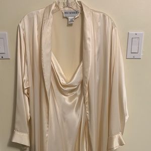 Silk dressing gown with matching robe